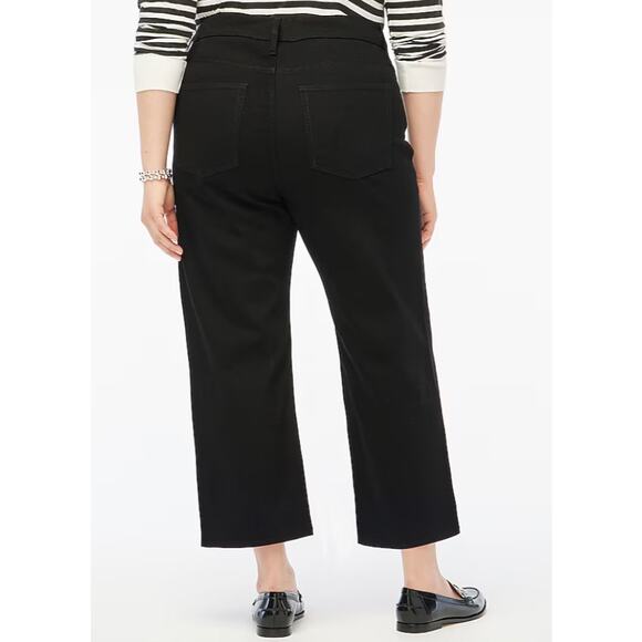 J.Crew Wide-Leg Crop Jeans Women’s 32 Black High Rise All-Day Stretch Denim - Picture 11 of 11